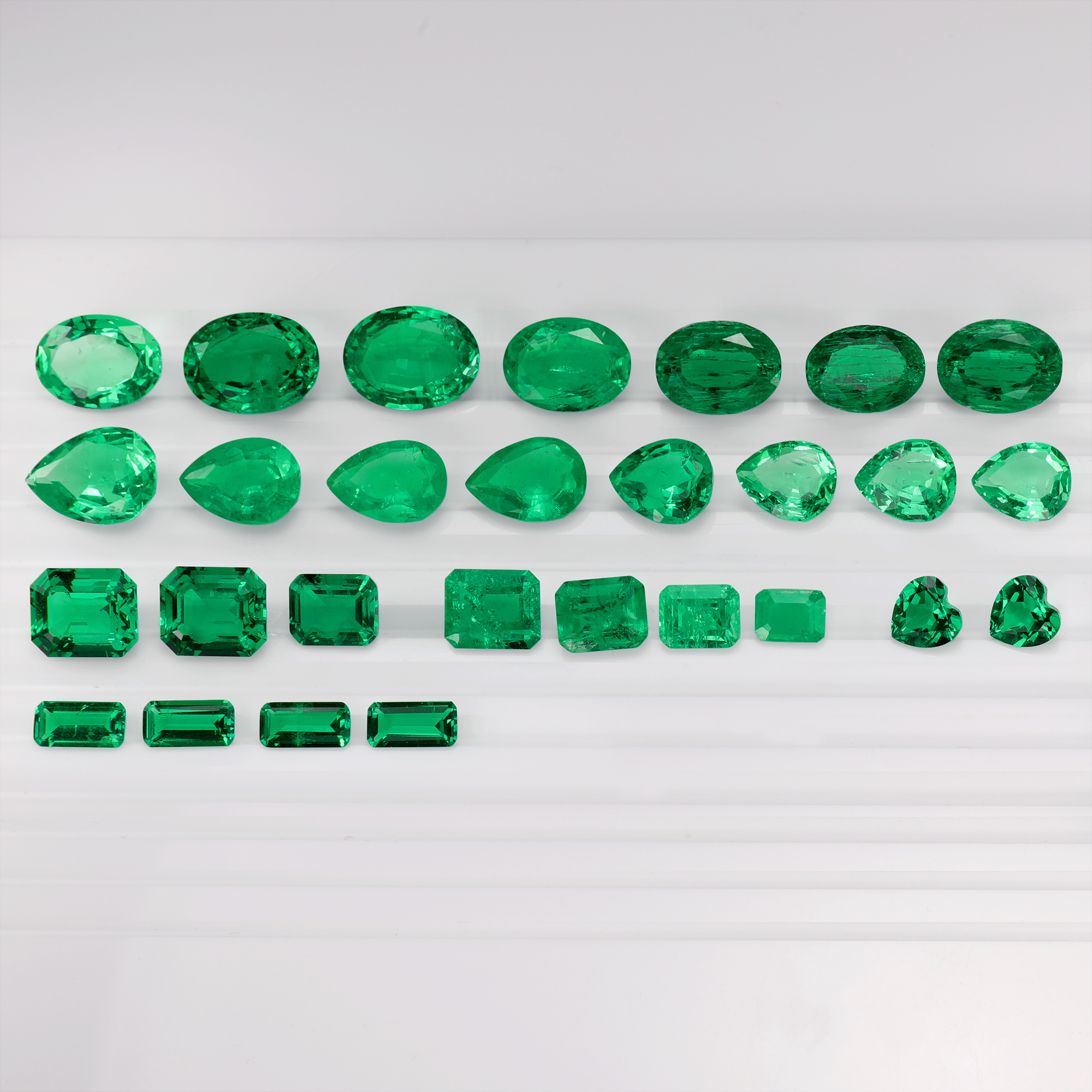 Hailer Jewelry wholesale price by carat GRA certified hydrothermal emerald colombian green lab grown emerald loose gemstones