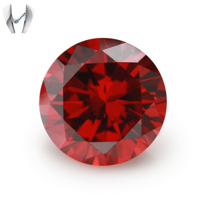 Machine Cut Synthetic Garnet Red CZ Stone