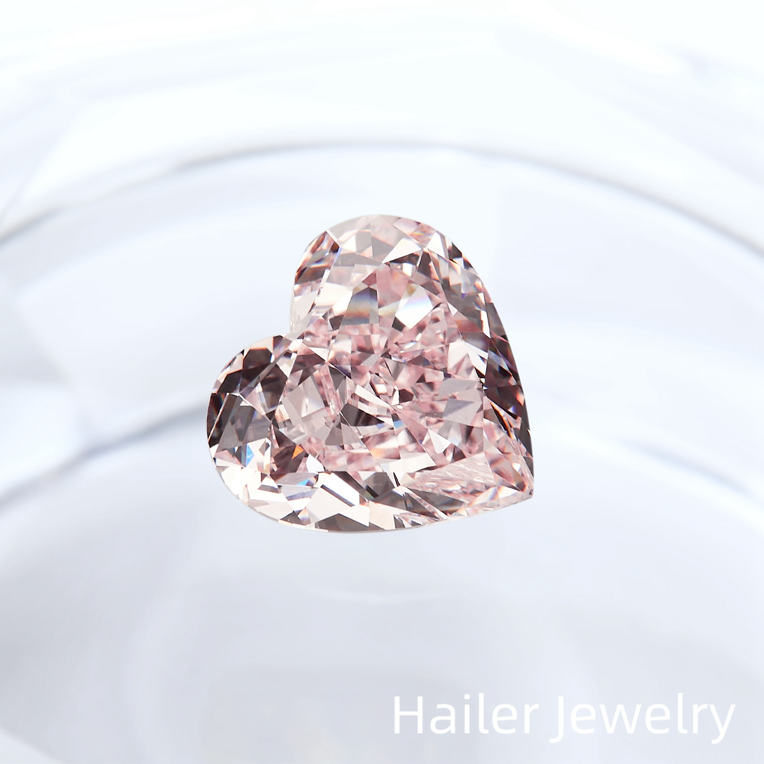 CVD IGI 2.47 Carat Pink Stone Heart Fancy Color Loose Lab Grown Diamonds