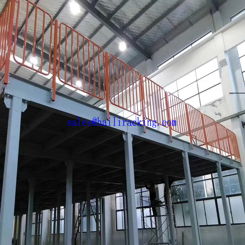 Warehouse Free Standing Modular Mezzanine Floor Kits With Stairway And Elevator