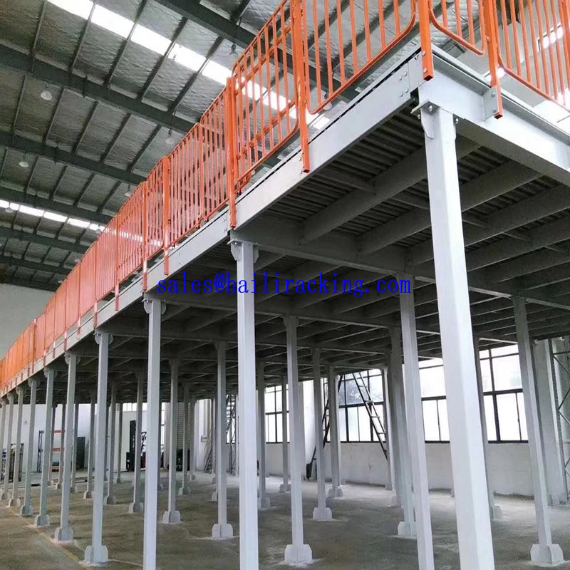 Warehouse Free Standing Modular Mezzanine Floor Kits With Stairway And Elevator