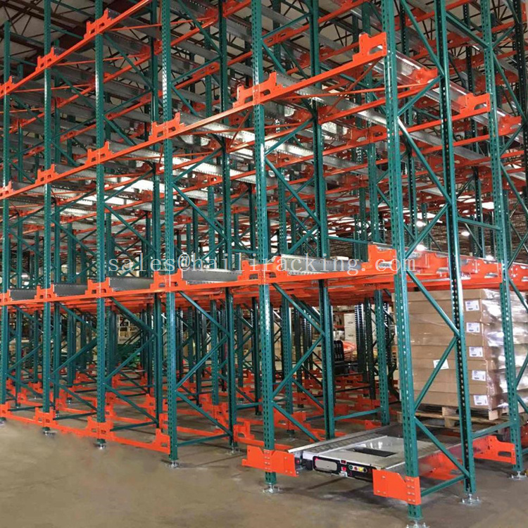 Radio Shuttle Car Racks Moving Movable Pallets Shelving Automatic Racking System