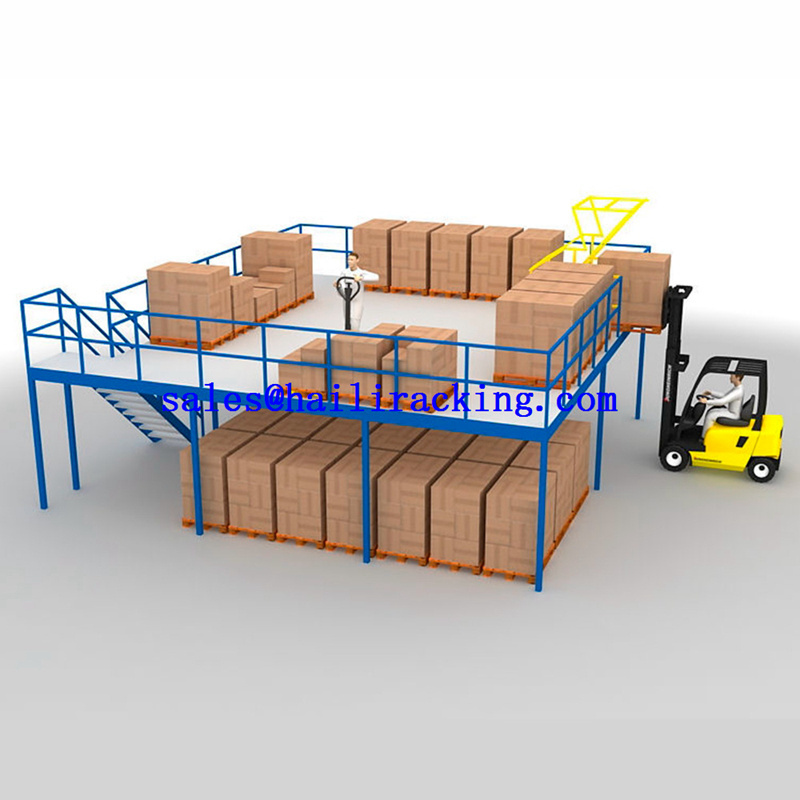 Strong Load Capacity Durable Steel Structure Platform Pallet Rack Supported Mezzanine Floor Platform