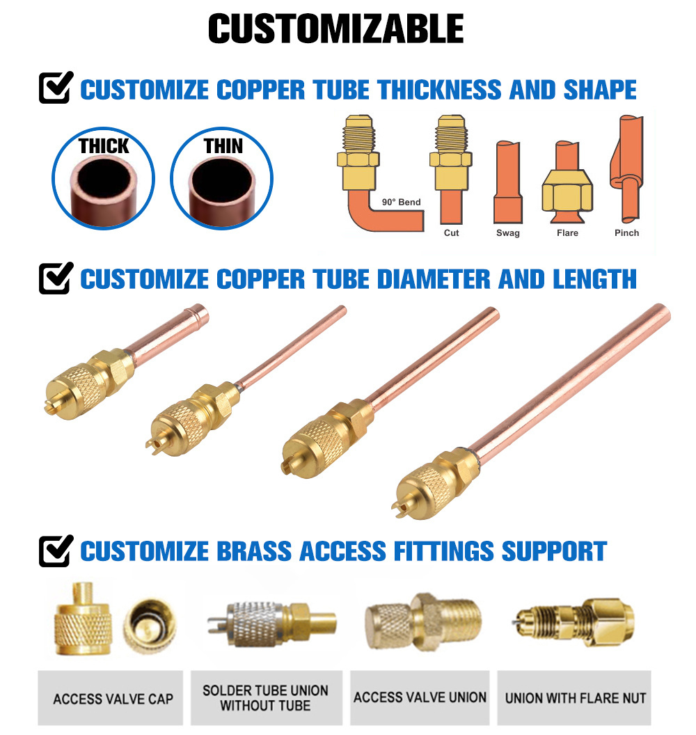 (VALVE) Hailiang r410a refrigeration access valve core 1/4