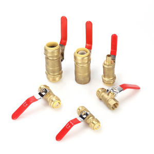 Hailiang Water Shut Off PEX Copper Push Fit Ball Valve Fittings Brass Push-to-Connect Ball Valve