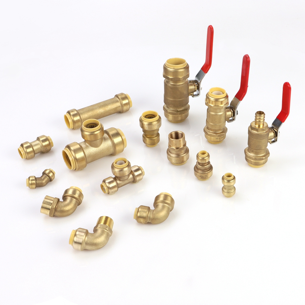 Hailiang brass push fit fittings 1/2 inch quick connect fittings push in fitting for pex al water pipe