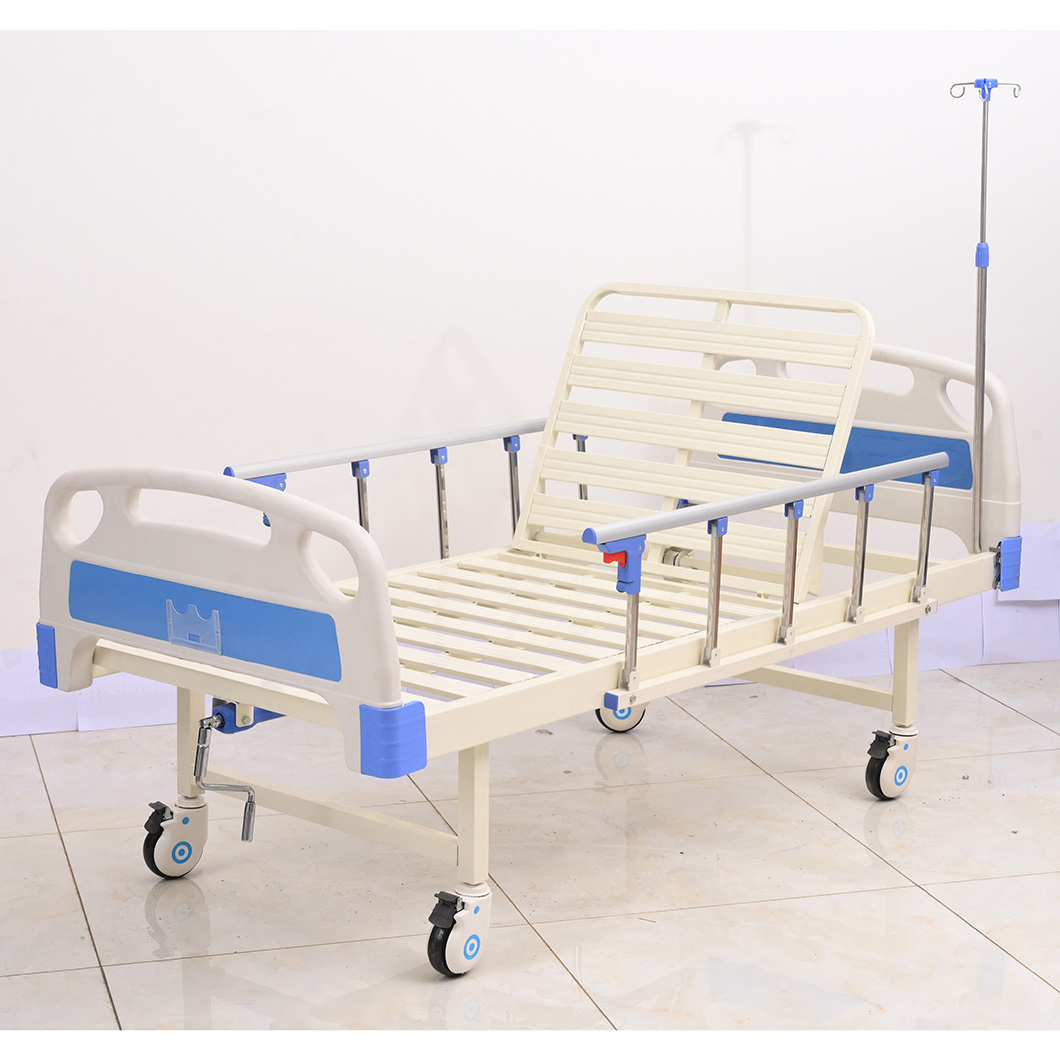 Hospital Furniture A109 Single Crank Manual Medical Multi-function Adjustable ICU Patient Nursing Care Bed