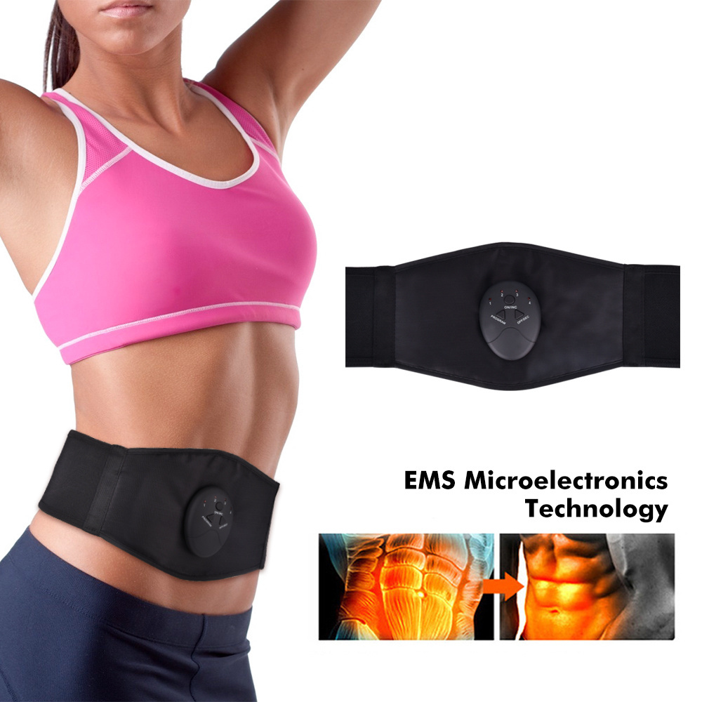 Electrical fat burning belly massager ems muscle stimulator abdominal slimming massage belt