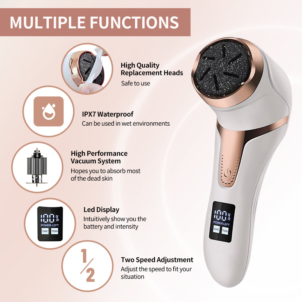 Rechargeable Pedicure Sander Dead Skin Foot Callus Remover Electric Foot File