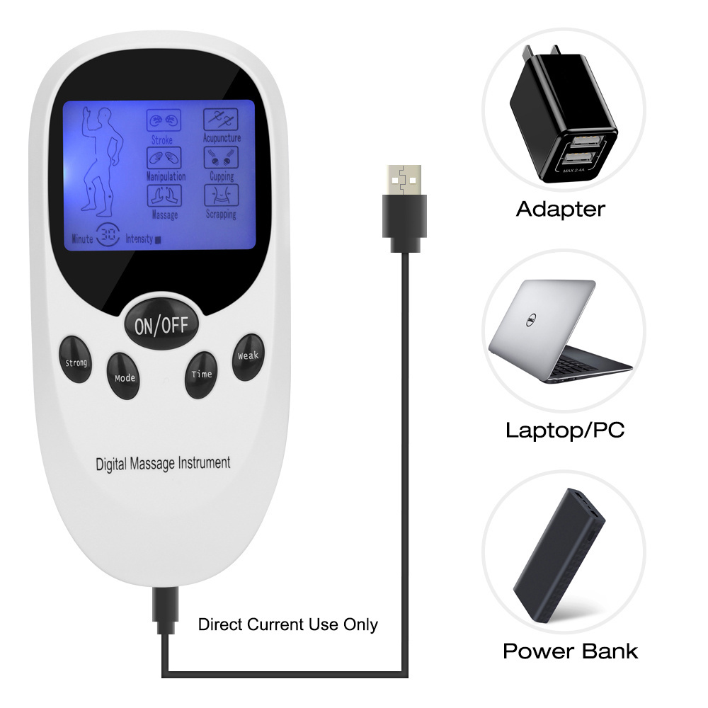 Digital Therapy Electronic Pulse Muscle Stimulator Pain Relief TENS Unit Body Massager