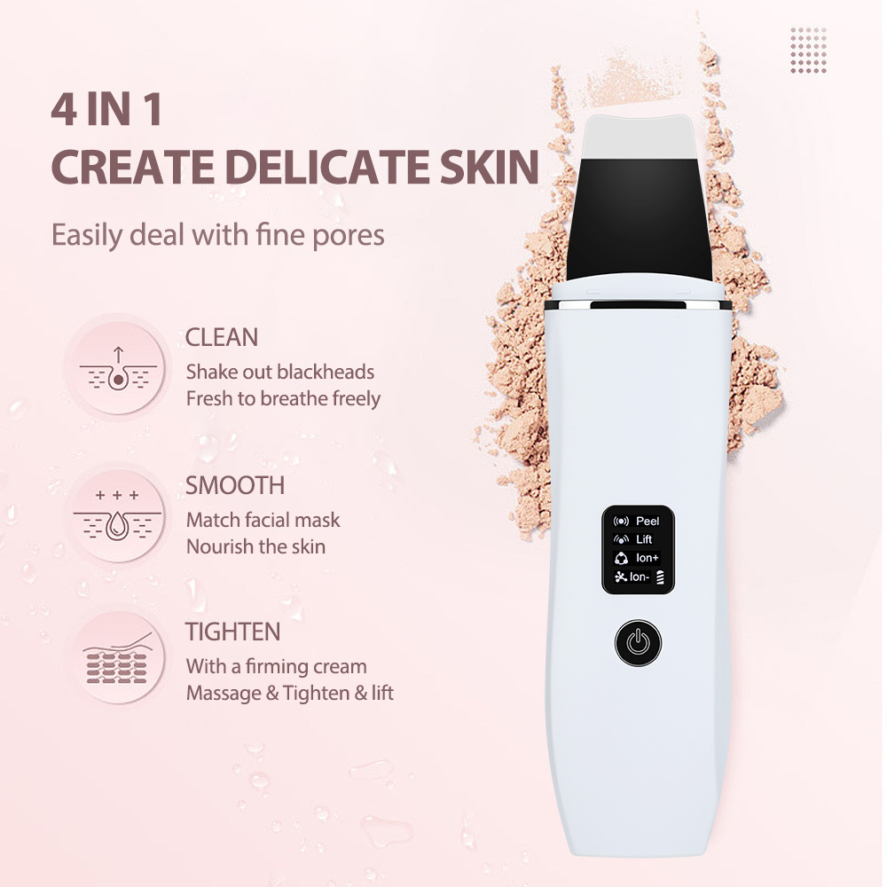 Home Beauty Personal Care Ultrasonic Facial Scraper Sonic Skin Scrubber