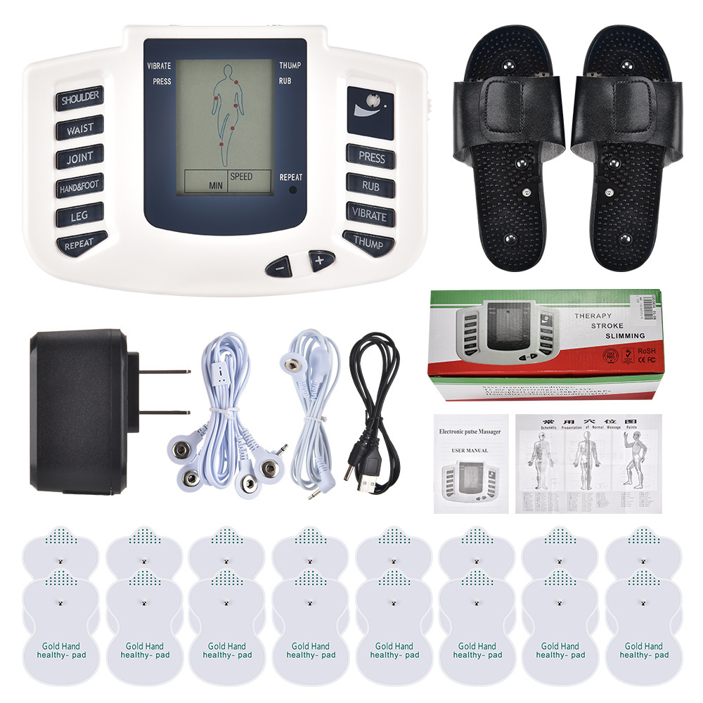 Digital Physical Therapy Tens Unit Device Machine Muscle Stimulator Electric Pulse Massager