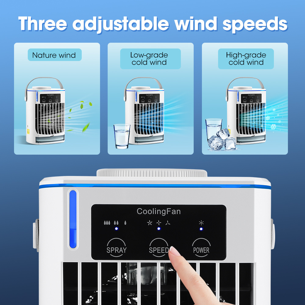 Portable Mini Cooling Air Conditioner Dehumidifier USB Charging Small Water Desktop Cooler Fan