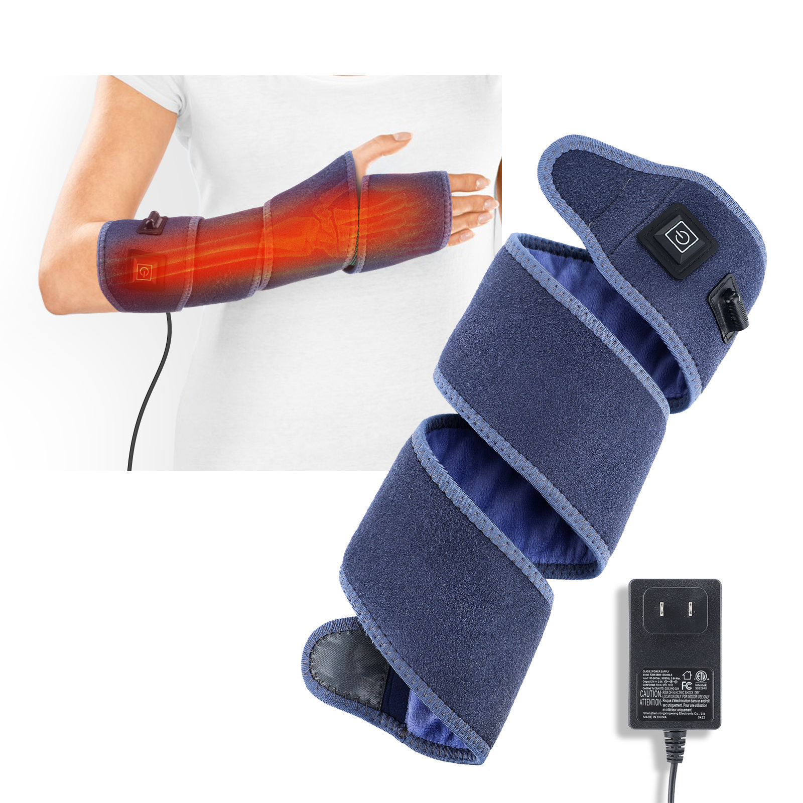 Pain Relief Extra Long Heating Pad Heated Wrap for Wrist Arm Ankle Elbow Knee Belt