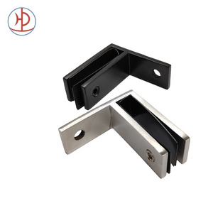 Stainless Steel 90 degree Wall To Glass Fixing Railing Balustrade End Bracket Clamp