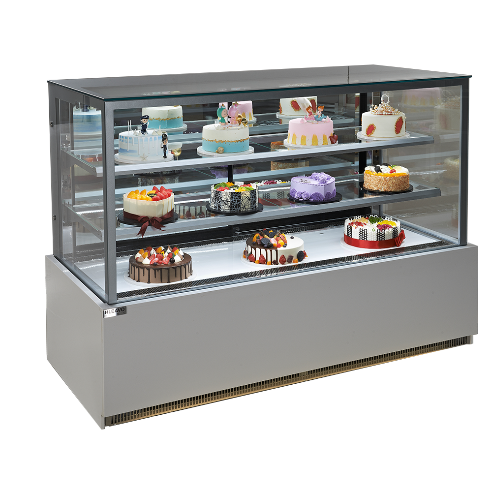 Floor Standing Refrigerator Cake Showcase 3 Shelfes/Display Freezer/Bakery Display Cabinet