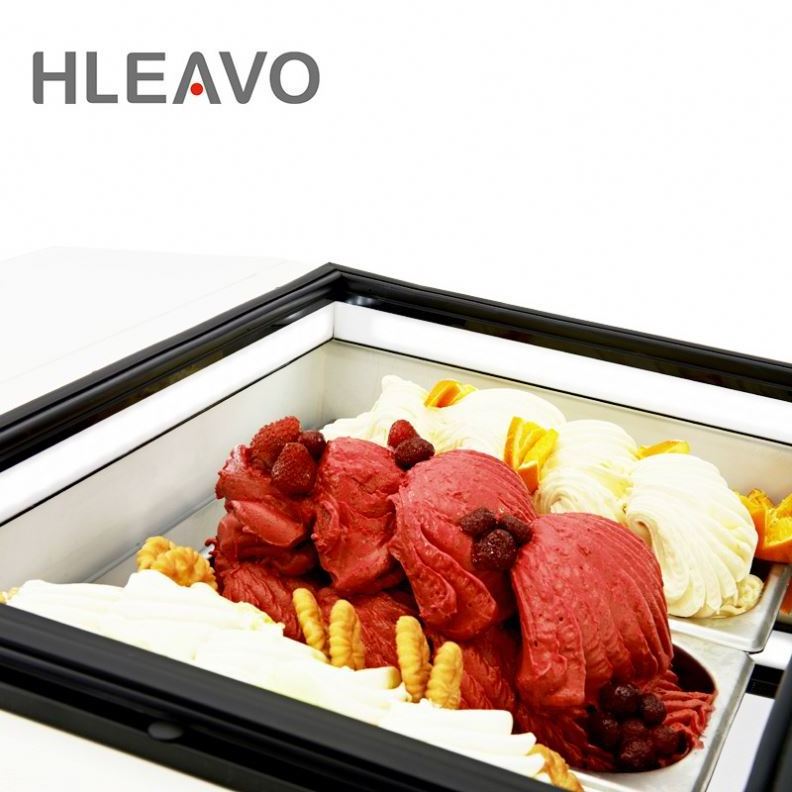 Special offer Glass Mini Ice Cream Dipping Cabinets Gelato Display Freezer