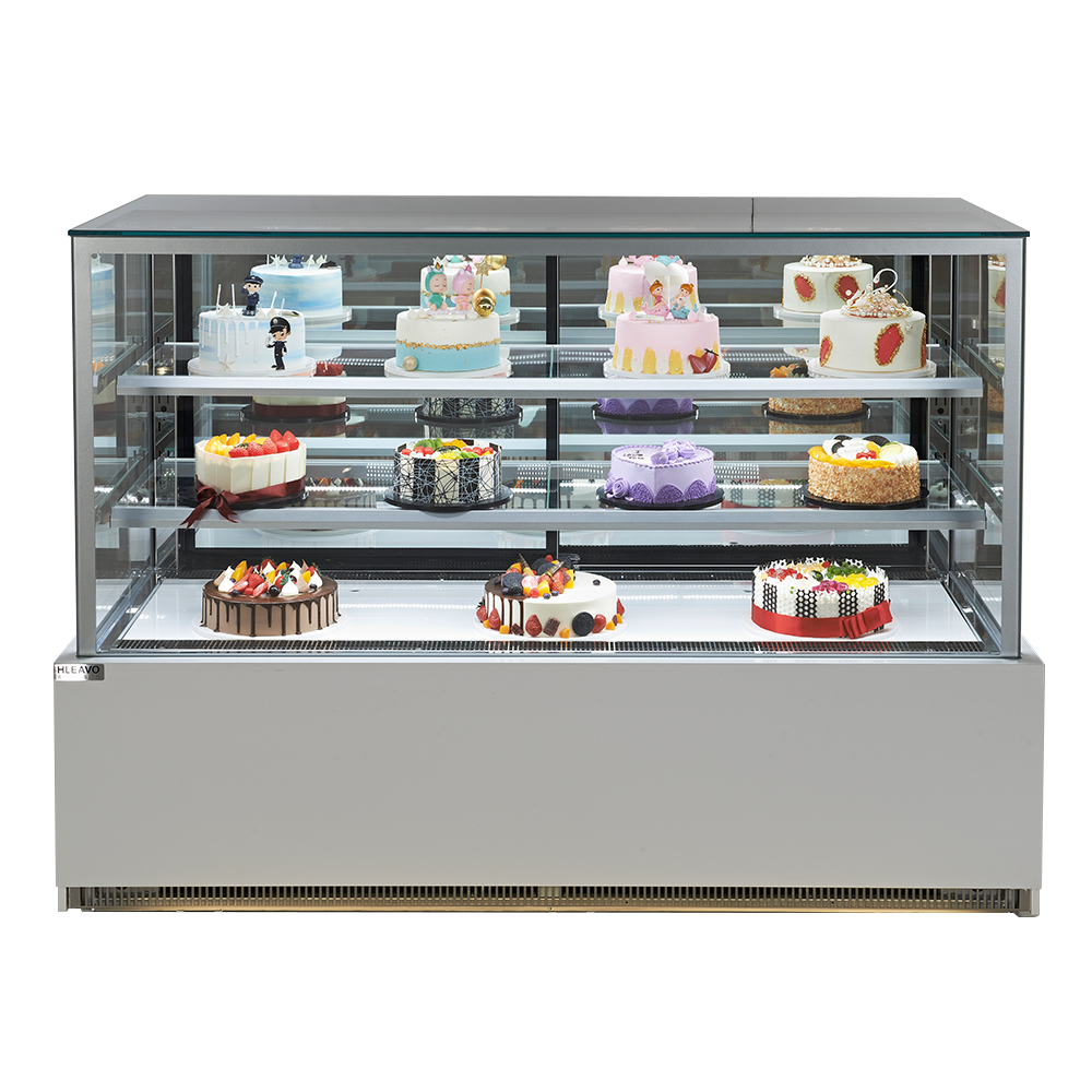 Floor Standing Refrigerator Cake Showcase 3 Shelfes/Display Freezer/Bakery Display Cabinet