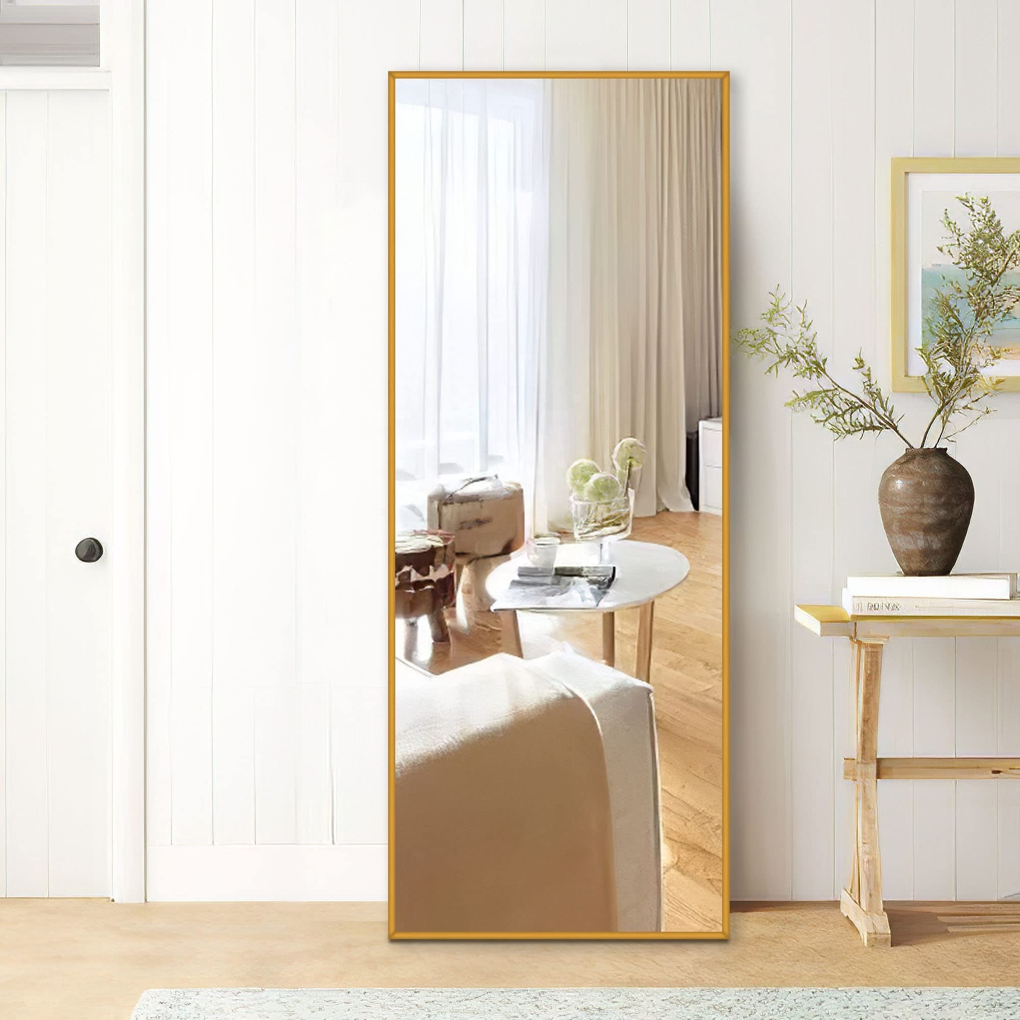 Bedroom Mirror Hanged Dressing Floor Stand Arch Wall Decorative Mirror for Sale Custom Large Gold Full Length Birthday Modern