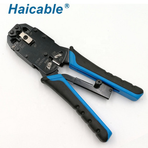 Network Modular Plug Crimper Cable Striping Tool HT-2008R Haicable Lan Stripper Cat6 RJ45 Crimping Plier