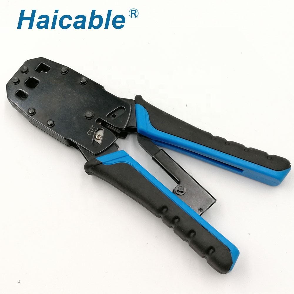 Network Modular Plug Crimper Cable Striping Tool HT-2008R Haicable Lan Stripper Cat6 RJ45 Crimping Plier