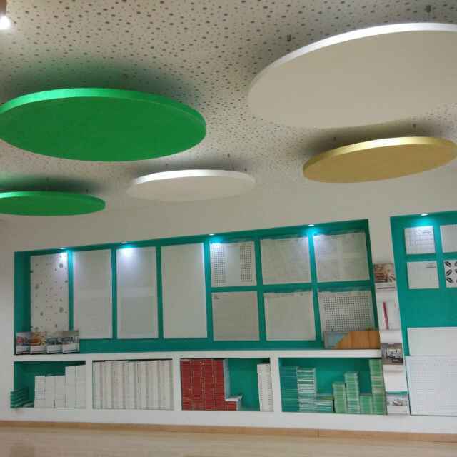 Fiber glass wool sound absorbing ceiling tile suspended acoustic ceiling panel