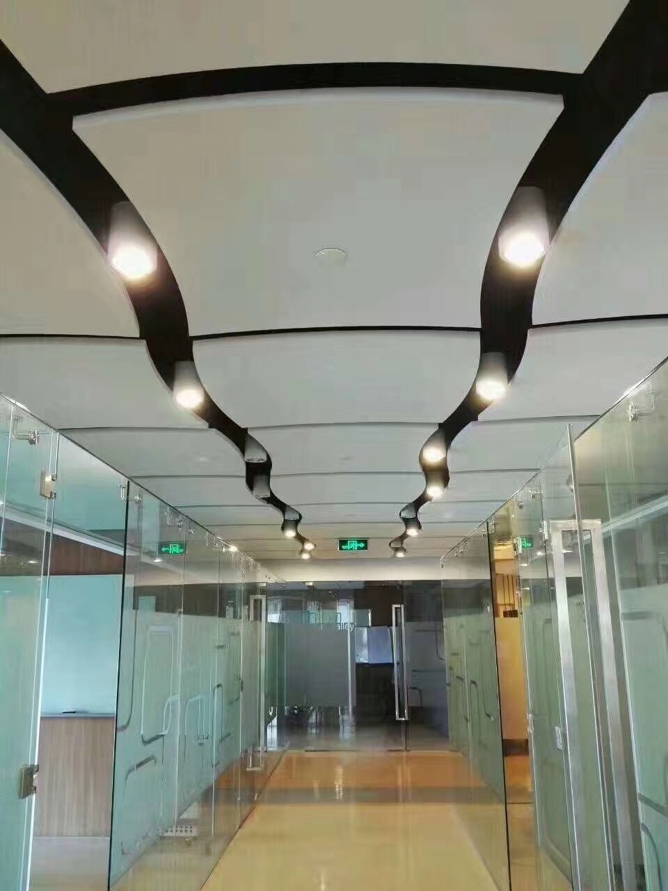 Fiber glass wool sound absorbing ceiling tile suspended acoustic ceiling panel