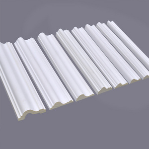 3D PU crown moulding  Easy installation Polyurethane Panel Carving Mouldings PU Crown Molding