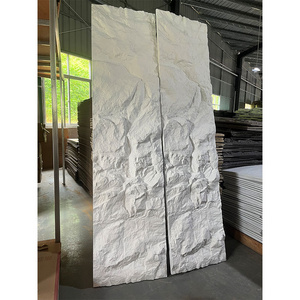 2023 NEW Arrival 600*2900MM 3D Big Slab PU Rock Stone Panel Exterior Lightweight Fauxl Wall Stone Panel For Cladding Wall