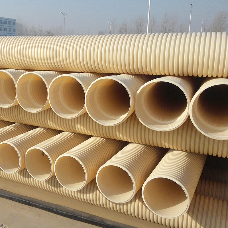 PVC culvert pipe Plastic Double Wall corrugated Pipe with wholesale price