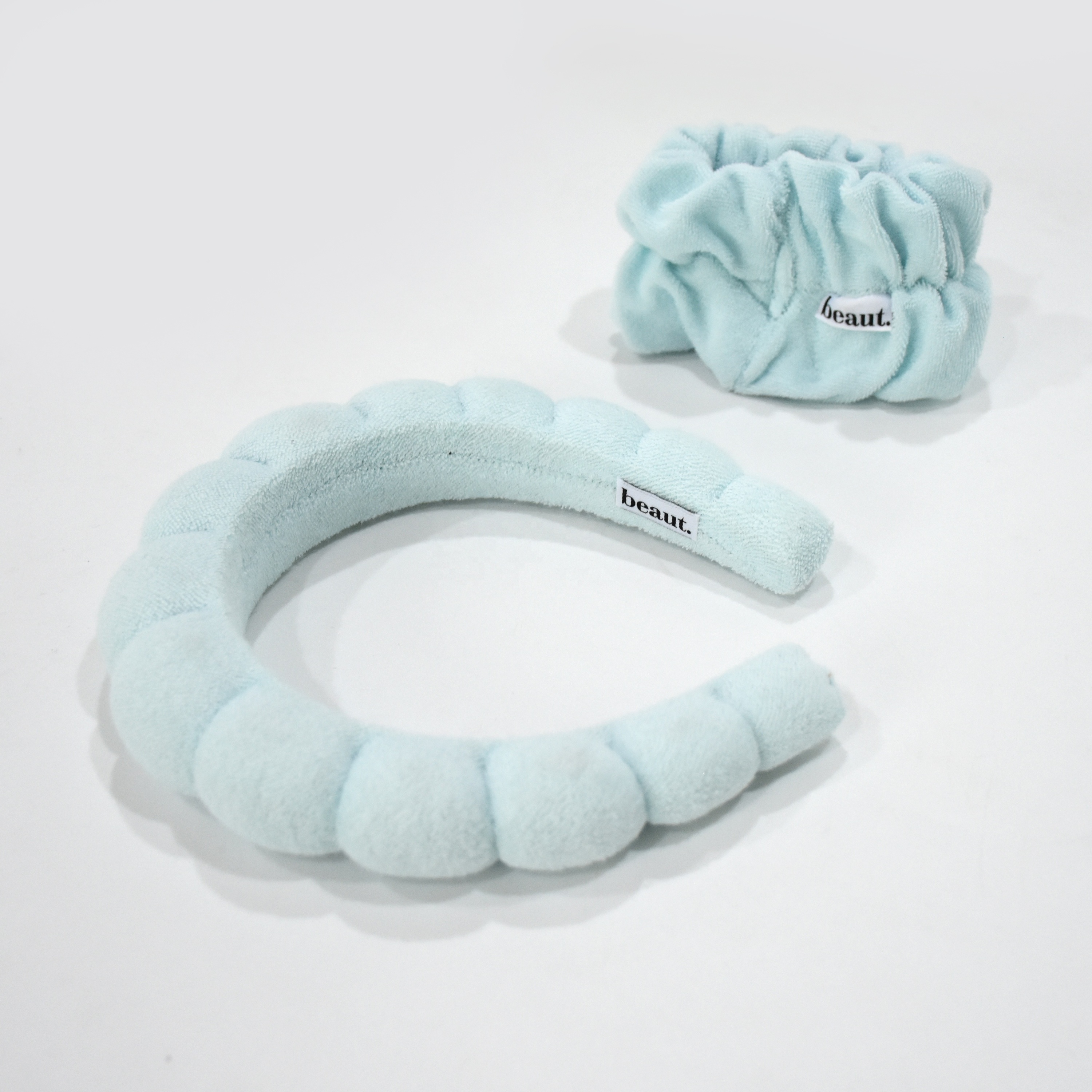 Comfortable Soft Furry Elastic Head Bands Hot Sale Wash Face Spa Headband And Wrist Band Set