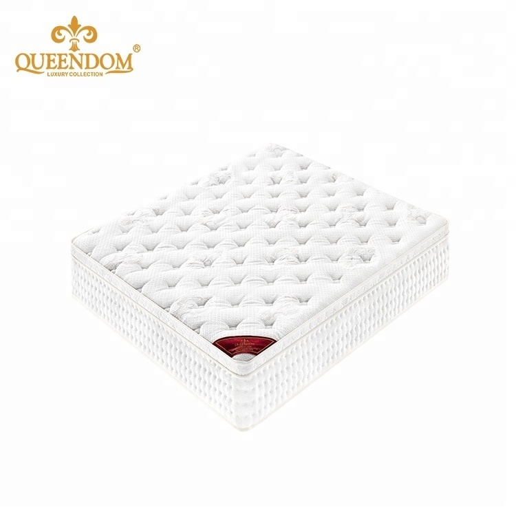 Pocket memory foam pillow top double layer pocket spring mattress