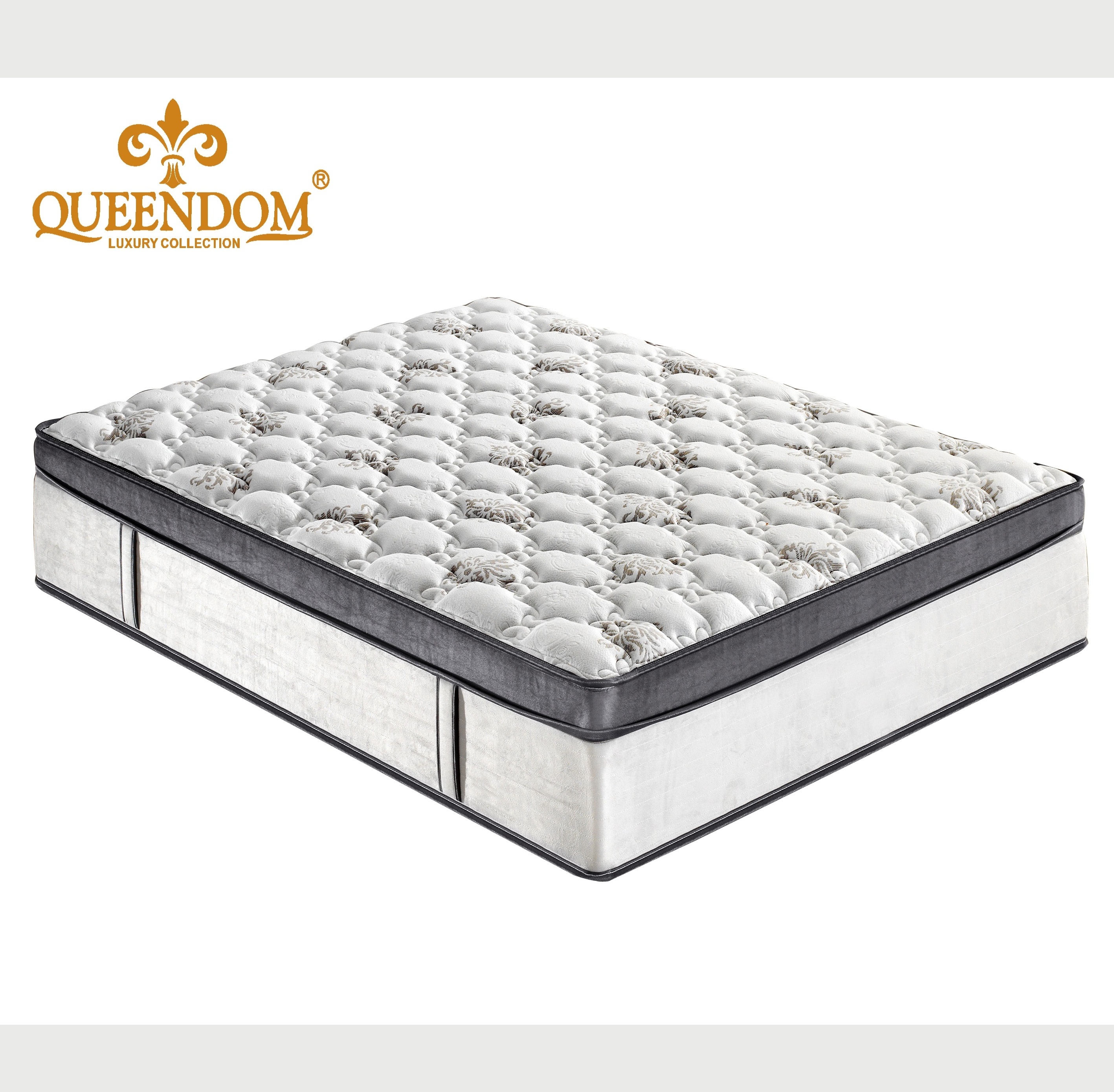 Natural Bamboo foam plush mattress king size Top Latex Foam Pocket Spring Mattress for hotel