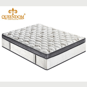 Natural Bamboo foam plush mattress king size Top Latex Foam Pocket Spring Mattress for hotel