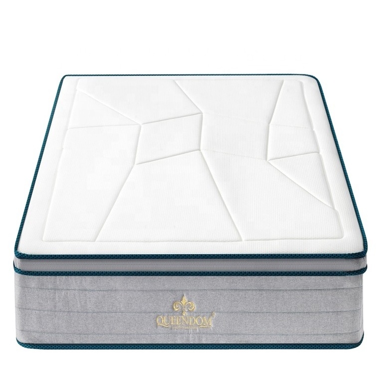 Luxury knitting fabric memory foam topper king size bed mattresses pack in a box pocket spring inflatable mattress