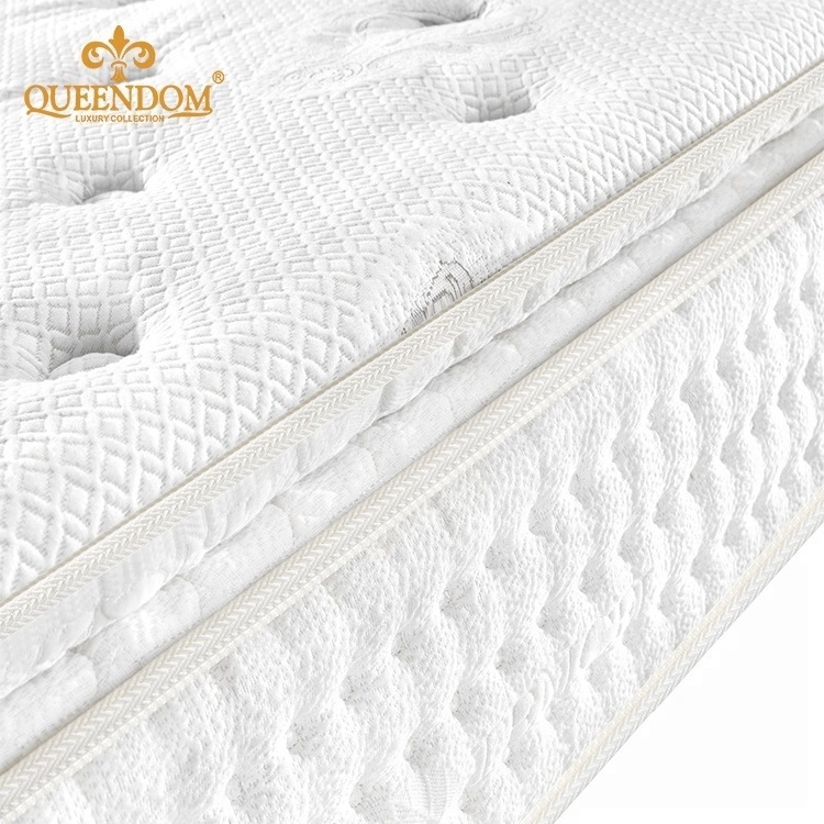 Pocket memory foam pillow top double layer pocket spring mattress