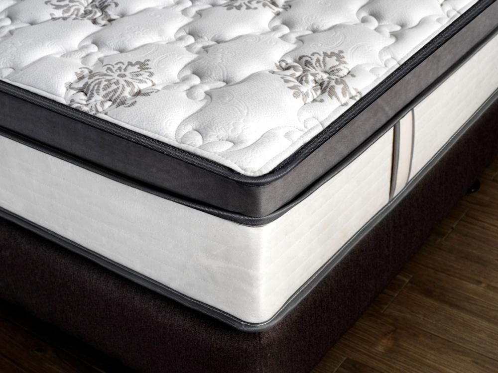 Natural Bamboo foam plush mattress king size Top Latex Foam Pocket Spring Mattress for hotel