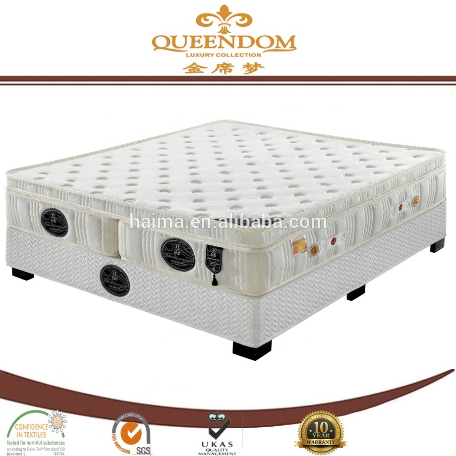 Queendom new design folding foldable pocket spring mattress used hotel mattresses for sale