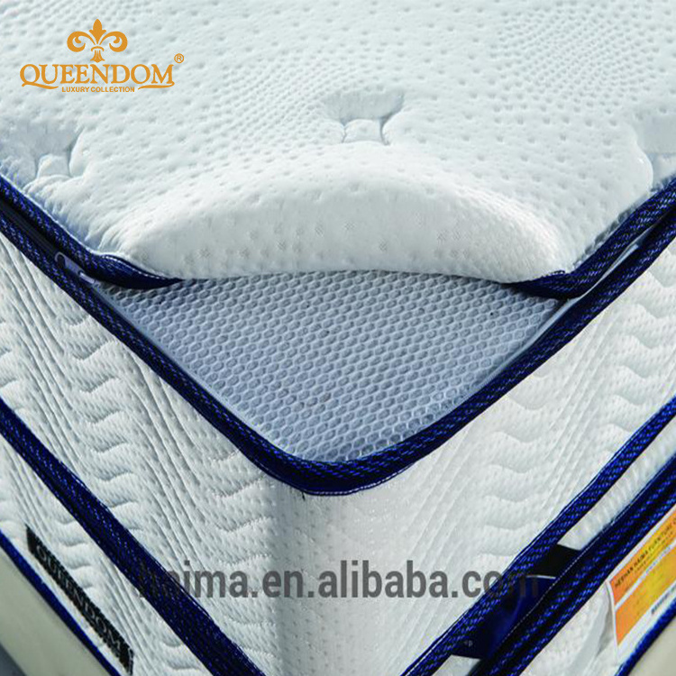 High grade Eco-Friendly 12 inch firm knitted fabric pocket spring Cool gel memory foam  mattress