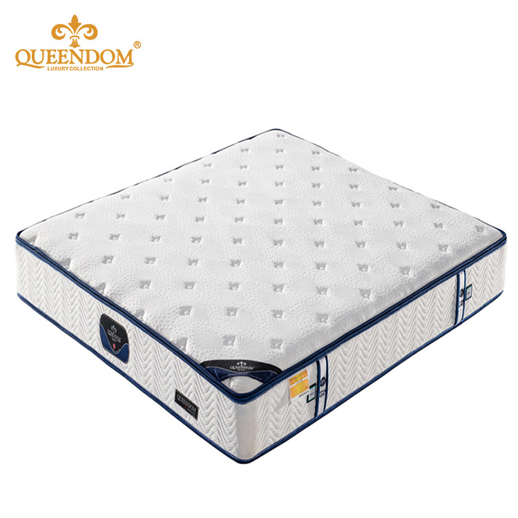 High grade Eco-Friendly 12 inch firm knitted fabric pocket spring Cool gel memory foam  mattress