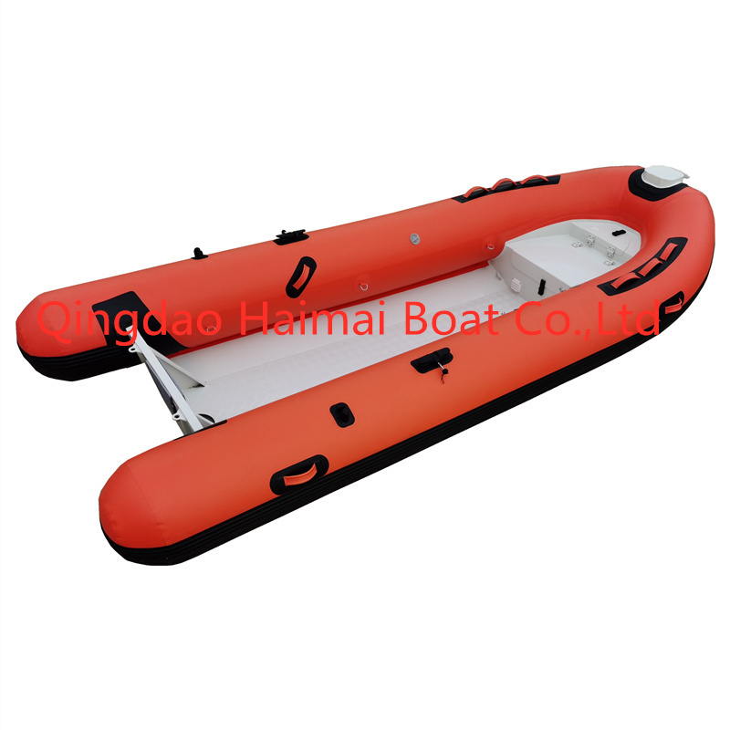 12.8Feet Rigid Hull Inflatable Aluminum Boat deep V aluminum fishing boat