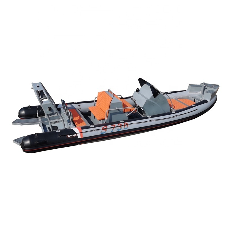 CE RIB650 aluminum hull inflatable water boat inflatable jet boat