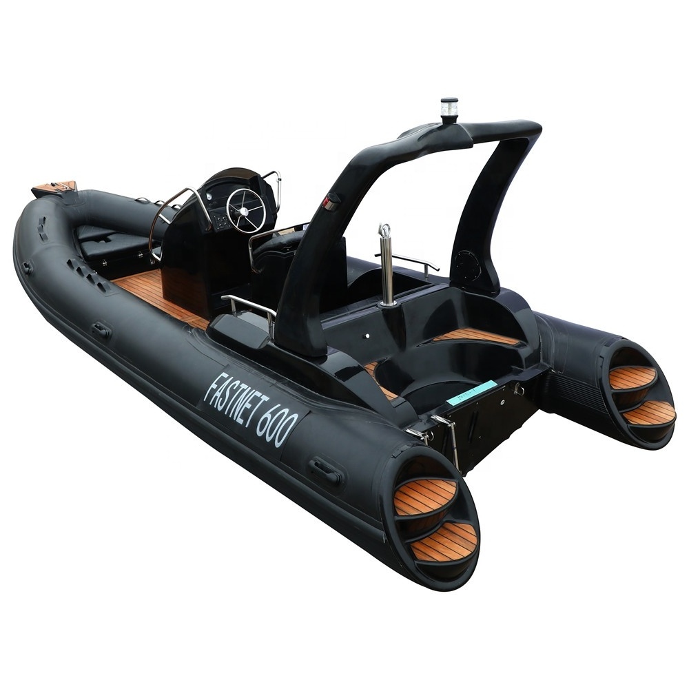 5.8m fiberglass RIB boat deep-V fishing boat with CE certificate