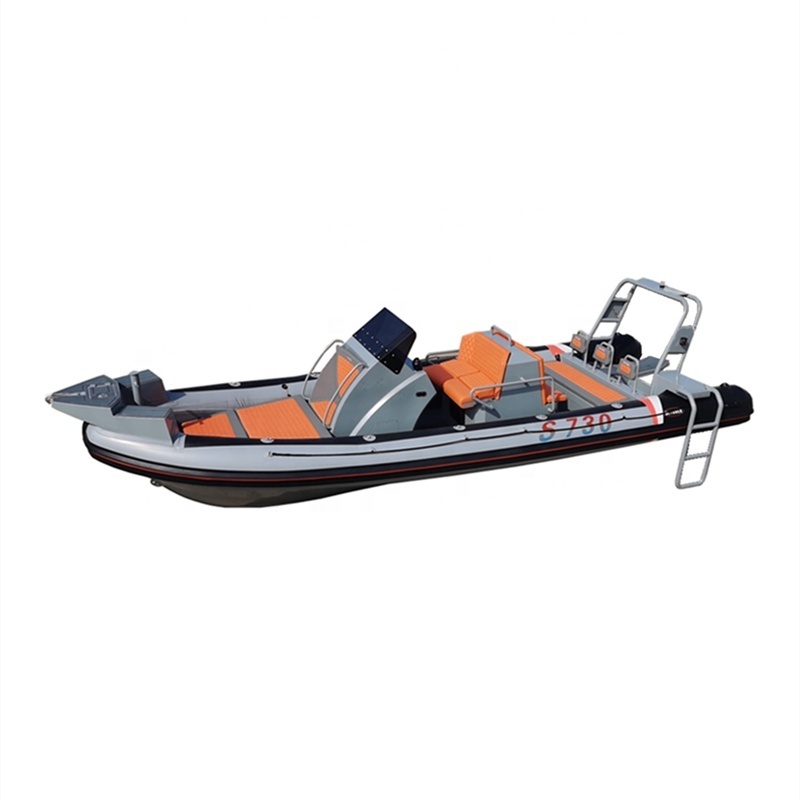 CE RIB650 aluminum hull inflatable water boat inflatable jet boat