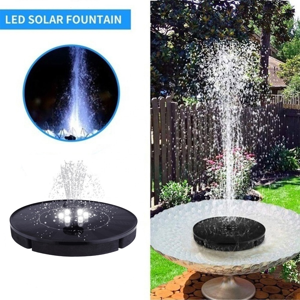 2021 HOT SALE led Solar Fountain light for Bird Bath Solar Power Water Fountain Kit Fish Pond fountain With 900mAh Battery 6 LED