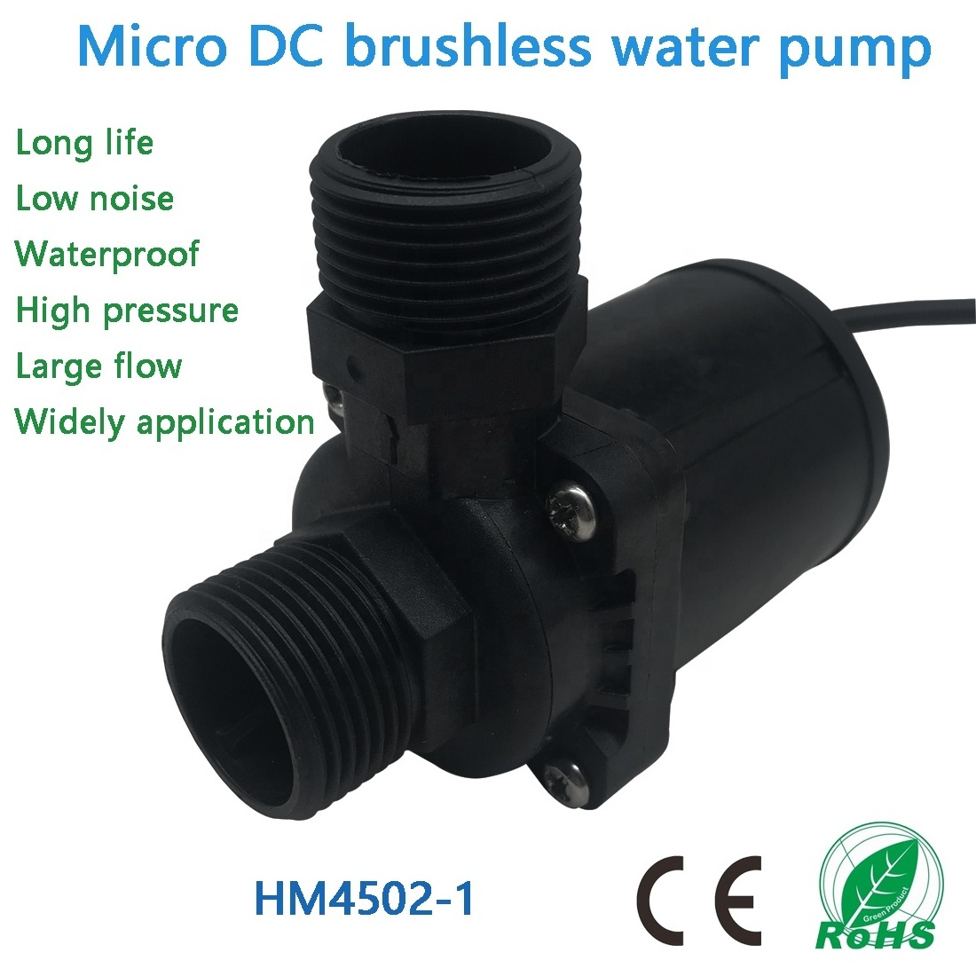 High pressure 1-11M high volume 10-40LPM micro BLDC water booster pump solar water circulation pump for water heater bathroom