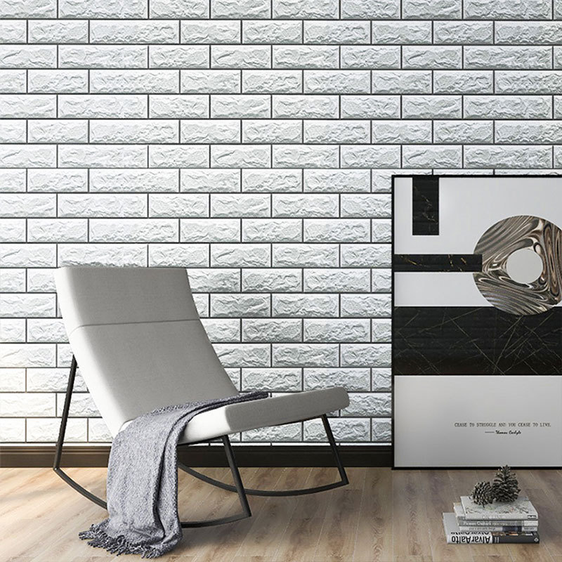 Waterproof Faux brick 3D wall contact paper peel and stick removable vinyl self adhesive wallpaper for bedroom fireplace