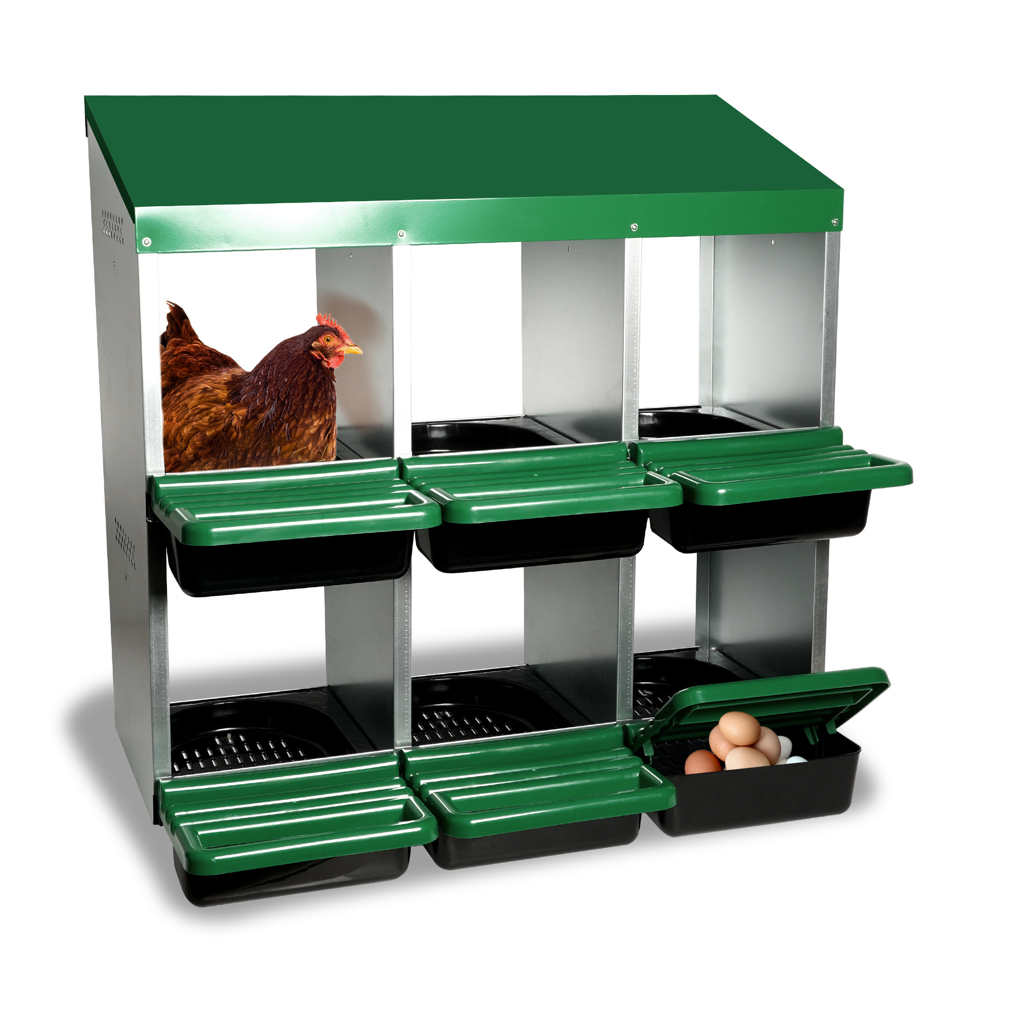 Roll Away Nesting Boxes Automatic Roll Out Chicken Nesting Box For Laying Eggs