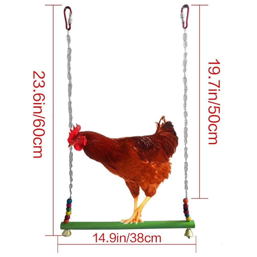 Natural Wooden Hen Swing Chicken Stand Perch Swing for Chickens Used in the Coop