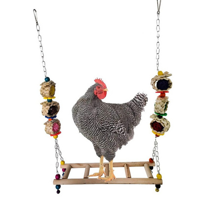 Natural Wooden Hen Swing Chicken Stand Perch Swing for Chickens Used in the Coop